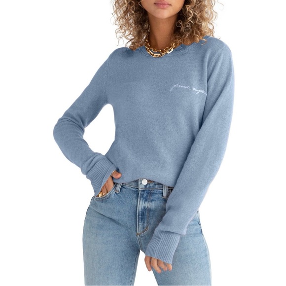 Favorite Daughter Sweaters - Favorite Daughter Cashmere Blue Mist Sweater